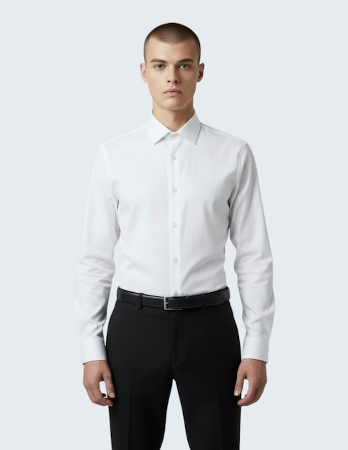 Camisa de vestir Ted Baker de algodón manga larga para hombre