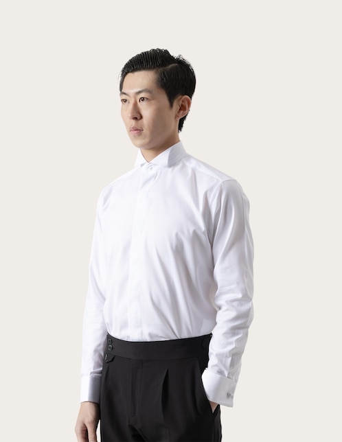 Camisa de vestir de algodón manga larga para hombre 1