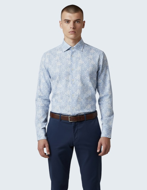 Camisa formal Ted Baker de algodón manga larga para hombre