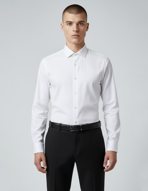 Camisa de vestir Oscar de la Renta manga larga para hombre