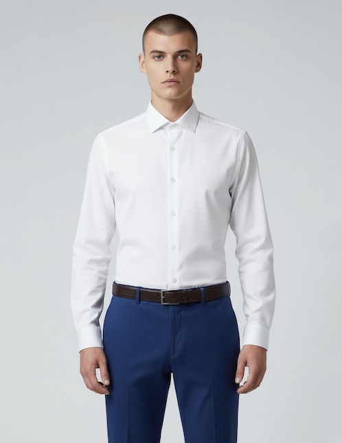 Camisa formal manga larga para hombre 1