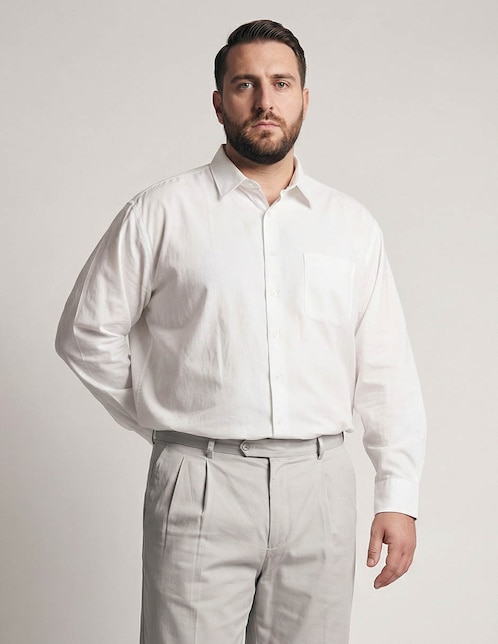 Camisa casual manga larga para hombre 1