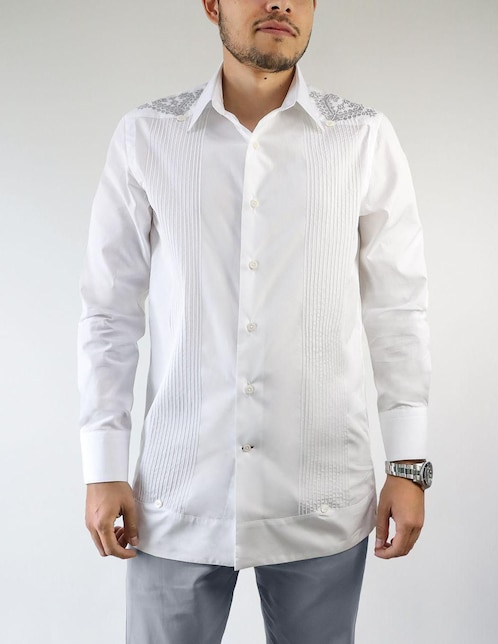 Guayabera manga larga Maauad para hombre