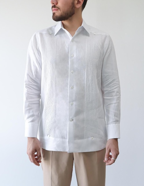 Guayabera manga larga Maauad para hombre