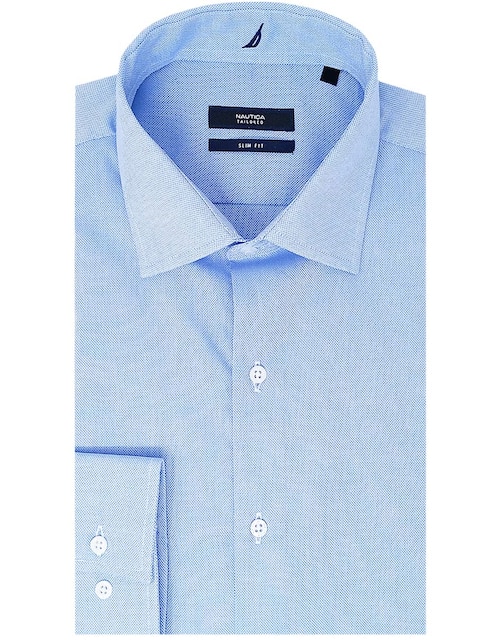 Camisa de vestir Nautica de algodón manga larga para hombre