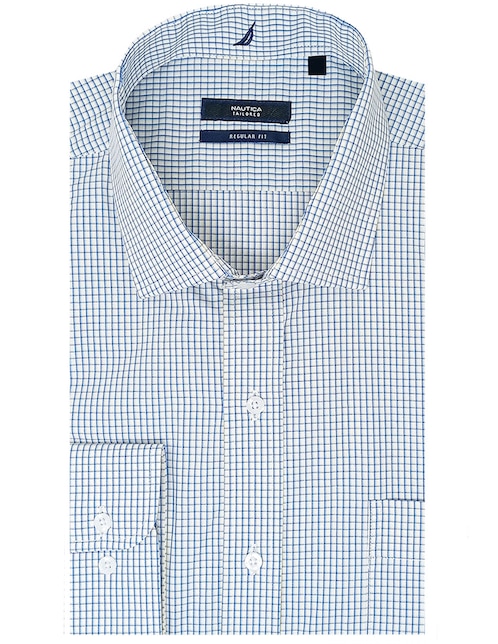 Camisa de vestir Nautica de algodón manga larga para hombre