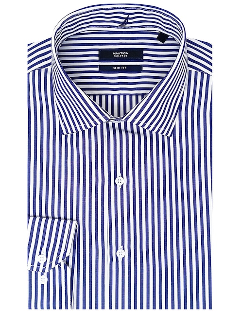 Camisa de vestir Nautica de algodón manga larga para hombre