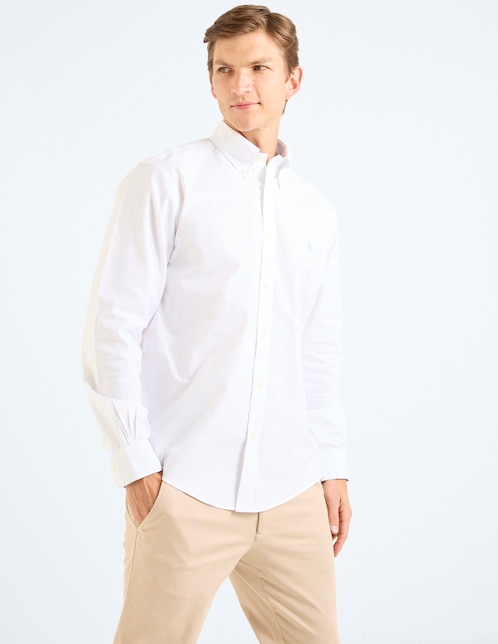 Camisa casual de algodón manga larga para hombre 1