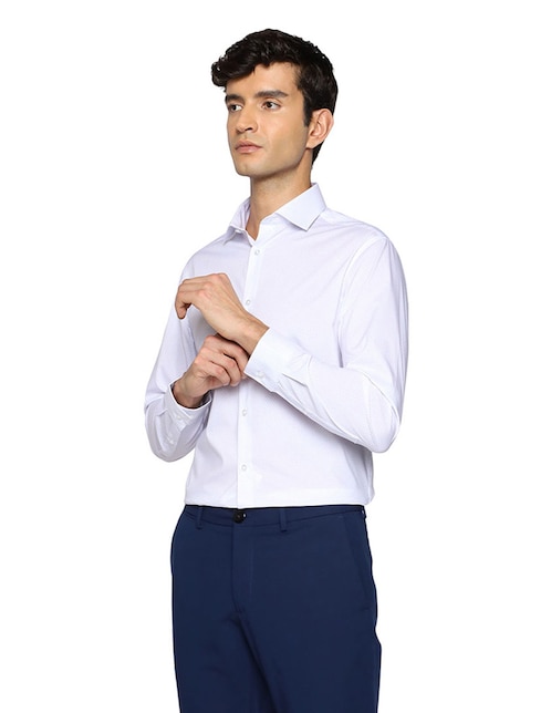Camisa formal Calvin Klein de algodón manga larga para hombre
