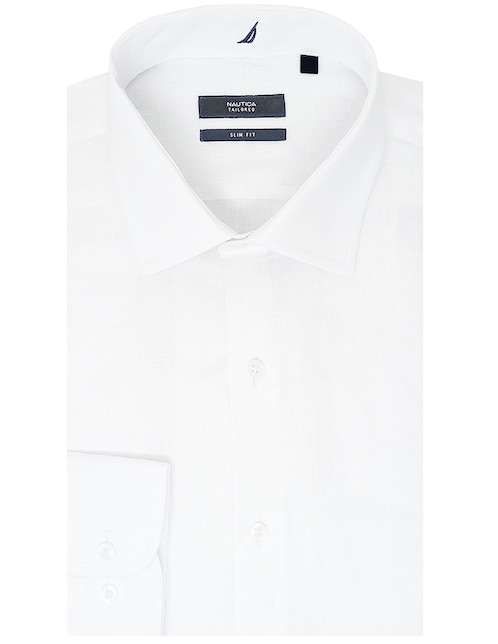 Camisa de vestir de lino manga larga para hombre 1