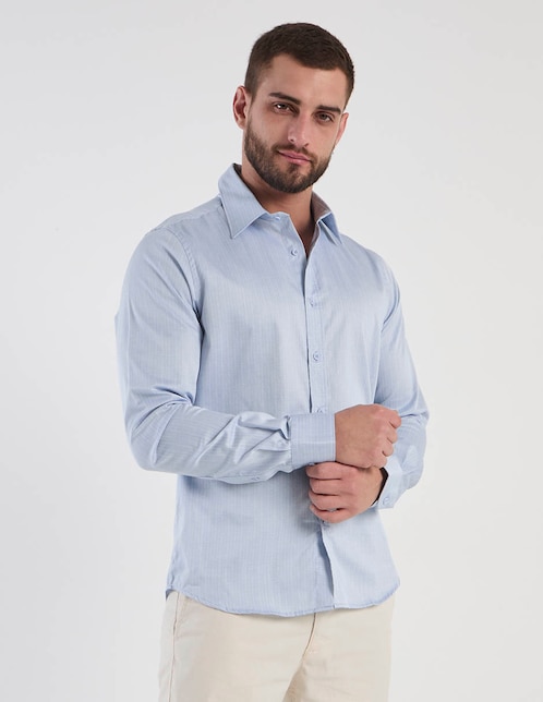 Camisa de vestir manga larga para hombre 1