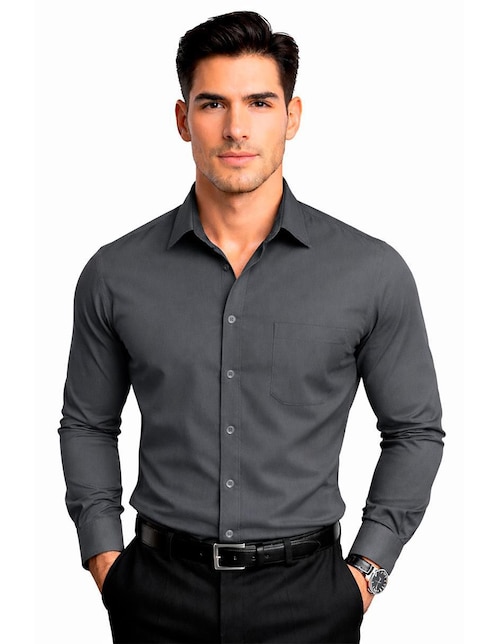Camisa casual Medizin Uniformes manga larga para hombre