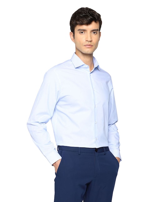 Camisa formal de algodón manga larga para hombre 1