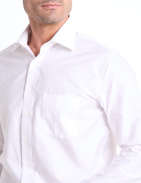 Camisa de vestir L.P.C. de algodón manga larga para hombre