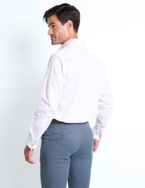 Camisa de vestir L.P.C. de algodón manga larga para hombre