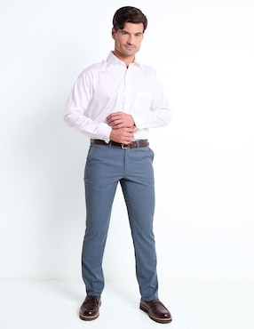 Camisa de vestir L.P.C. de algodón manga larga para hombre