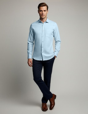 Camisa de vestir Jbe manga larga para hombre