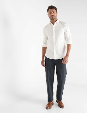 Camisa de vestir JBE de algodón manga larga para hombre