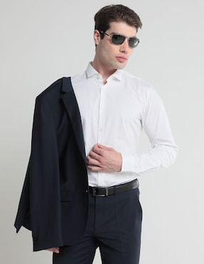 Camisa de vestir Hugo de algodón manga larga para hombre