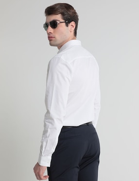 Camisa de vestir Hugo de algodón manga larga para hombre