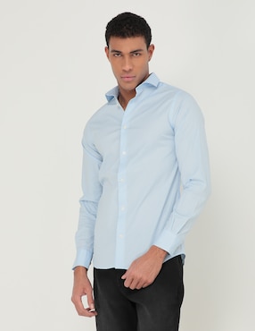 Camisa Casual Elemento Uomo De Algodón Manga Larga Para Hombre