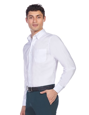 Camisa de vestir Vittorio Forti de algodón manga larga para hombre