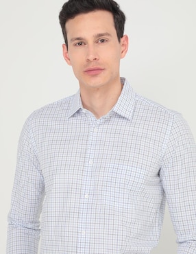 Camisa casual Scappino de algodón manga larga para hombre