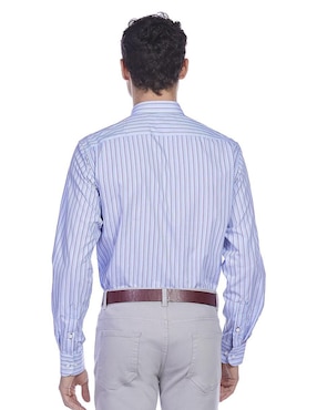 Camisa formal Vittorio Forti de algodón manga larga para hombre