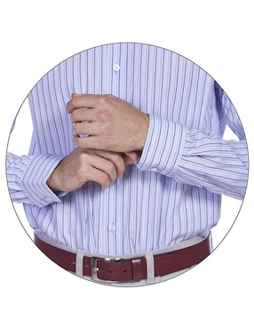 Camisa formal Vittorio Forti de algodón manga larga para hombre