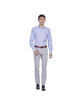 Camisa formal Vittorio Forti de algodón manga larga para hombre