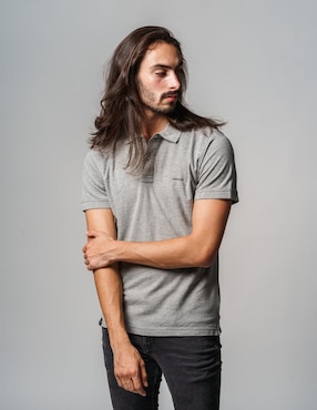 Playera Tipo Polo Black Peppers Básica Para Hombre