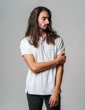 Playera Tipo Polo Black Peppers Básica Para Hombre