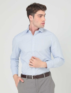 Camisa De Vestir Kenneth Cole Reaction De Algodón Manga Larga Para Hombre