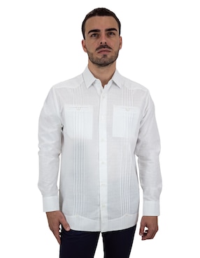 Guayabera Manga Larga G.Candila Para Hombre