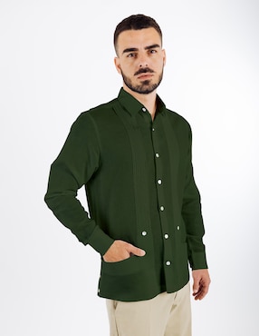 Guayabera Manga Larga G.Candila Para Hombre