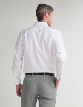 Camisa de vestir Manchester de algodón manga larga para hombre