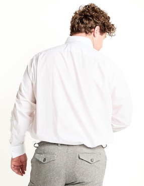 Camisa etiqueta Manchester de algodón manga larga para hombre