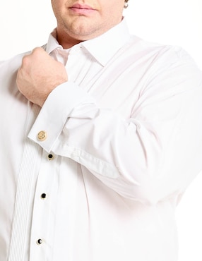 Camisa etiqueta Manchester de algodón manga larga para hombre