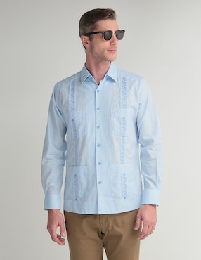 Guayabera Manga Larga Manchester Para Hombre