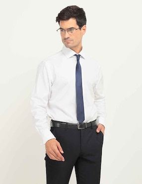 Camisa de vestir Calderoni de algodón manga larga para hombre