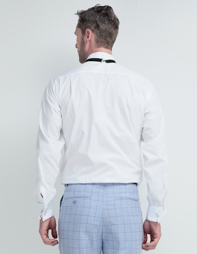 Camisa de vestir Manchester de algodón manga larga para hombre