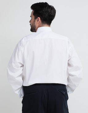 Camisa de vestir Manchester de algodón manga larga para hombre