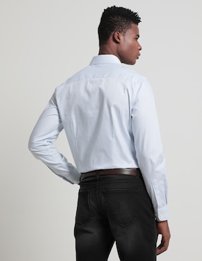 Camisa business casual Elemento Uomo de algodón manga larga para hombre