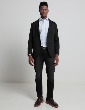 Camisa business casual Elemento Uomo de algodón manga larga para hombre