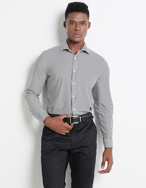 Camisa Business Casual Elemento Uomo Manga Larga Para Hombre