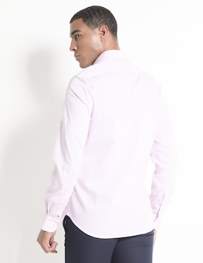 Camisa de vestir Tommy Hilfiger de algodón manga larga para hombre
