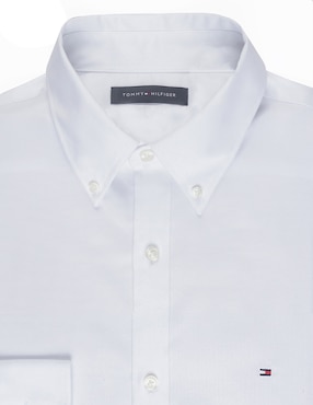 Camisa de vestir Tommy Hilfiger de algodón manga larga para hombre