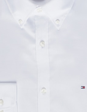 Camisa de vestir Tommy Hilfiger de algodón manga larga para hombre