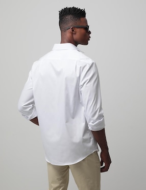 Camisa de vestir Tommy Hilfiger de algodón manga larga para hombre