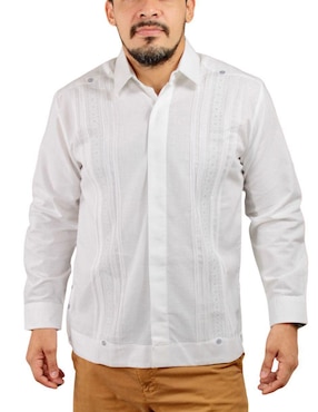 Guayabera manga larga Teya Artesanal para hombre